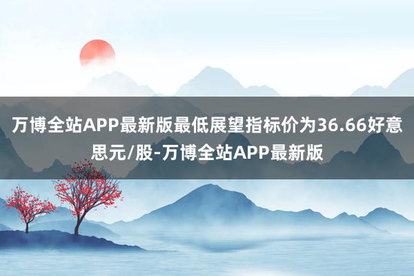 万博全站APP最新版最低展望指标价为36.66好意思元/股-万博全站APP最新版