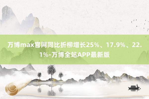 万博max官网同比折柳增长25%、17.9%、22.1%-万博全站APP最新版