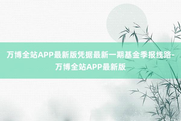 万博全站APP最新版凭据最新一期基金季报线路-万博全站APP最新版